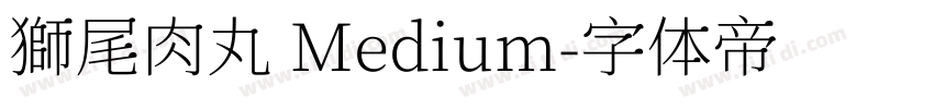 獅尾肉丸 Medium字体转换